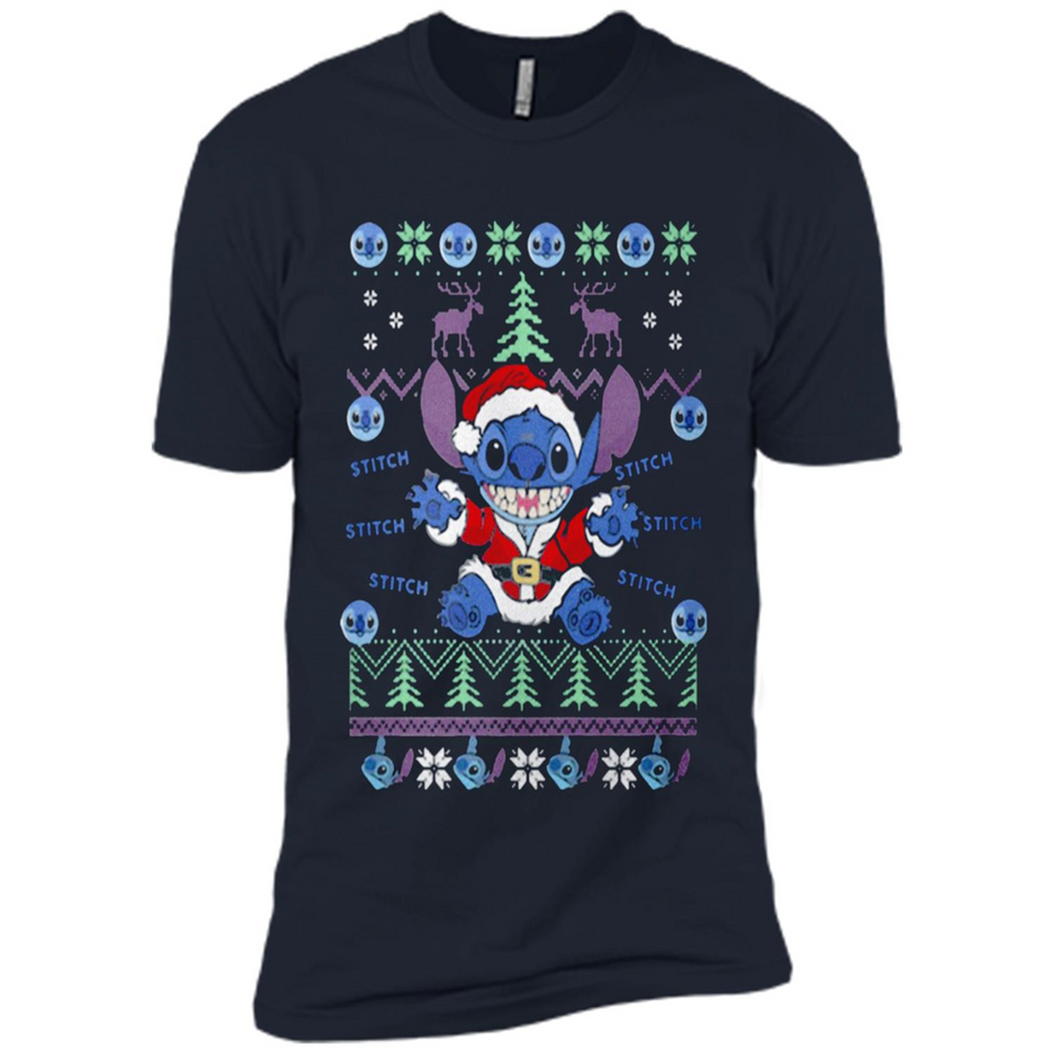 Stitch ugly christmas sweater - Premium Short Sleeve T-Shirt