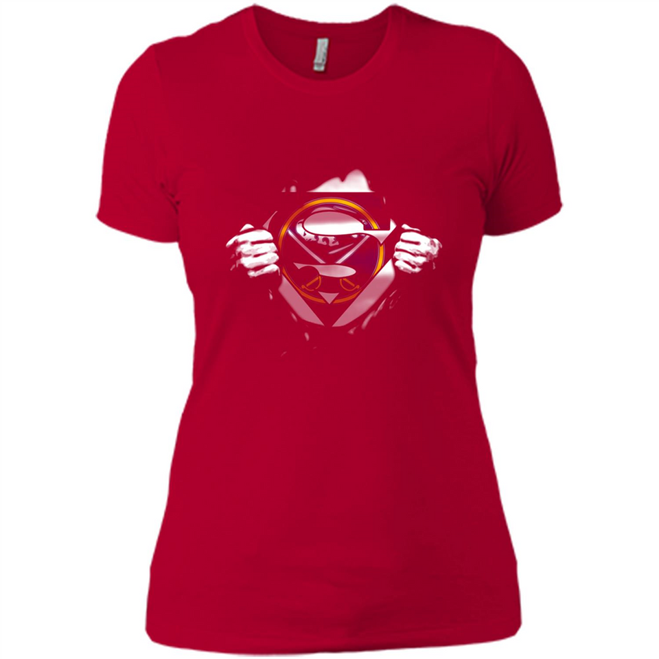 Buffalo Sabres And Superman Fans - Ladies' Boyfriend T-Shirt