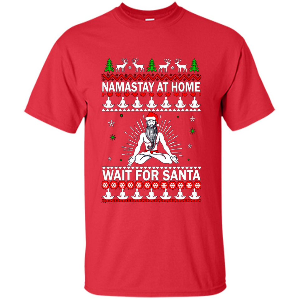 Namastay at home and wait for Santa Christmas sweatshirt PINGPONG