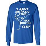 Kick Boxing Shirt Kick Boxer Boxing Workout - Long Sleeve T-Shirt