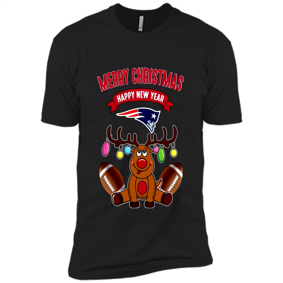 New England Patriots NFL Reindeer Funny Merry Christmas And Happy New Year