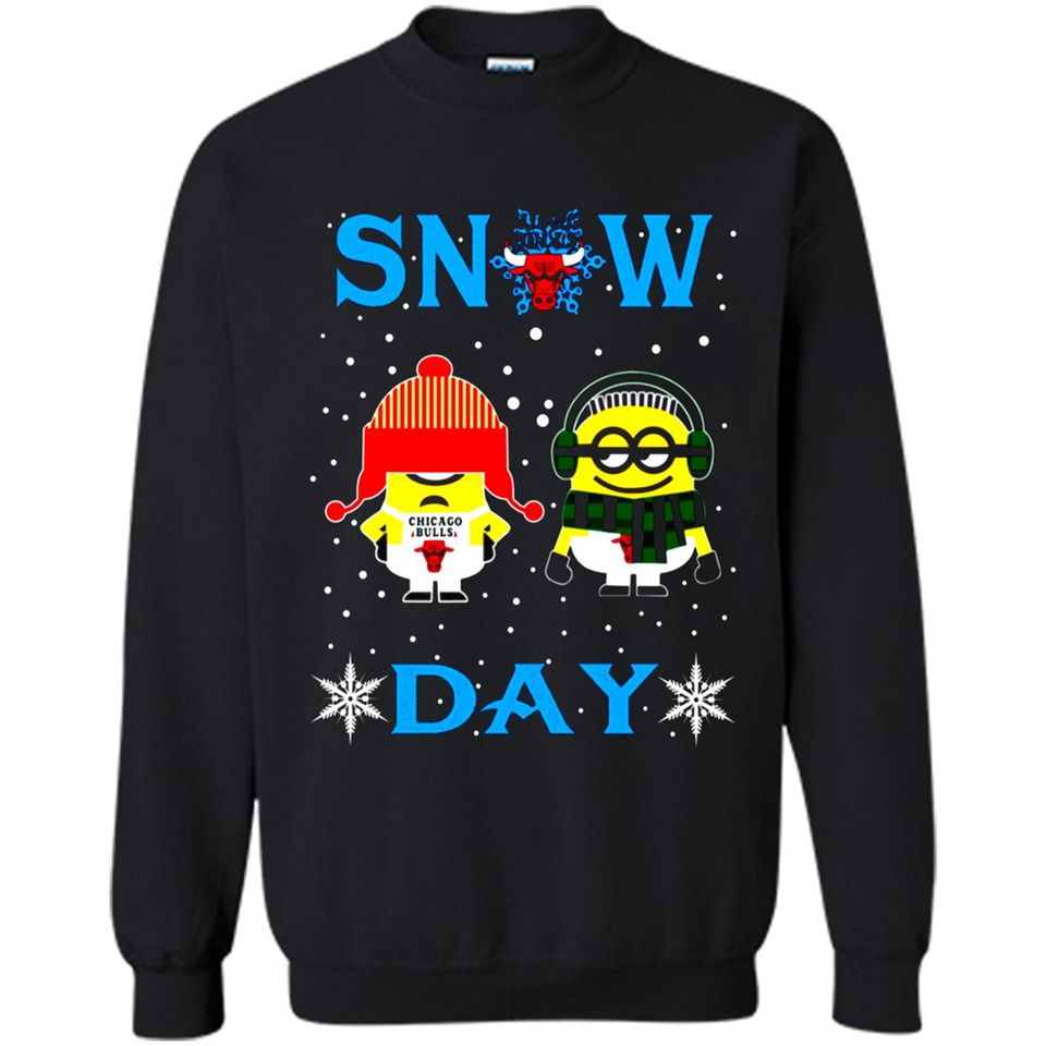 Snow Day Shirt For Chicago Bulls Vs Minion Fans pingpong