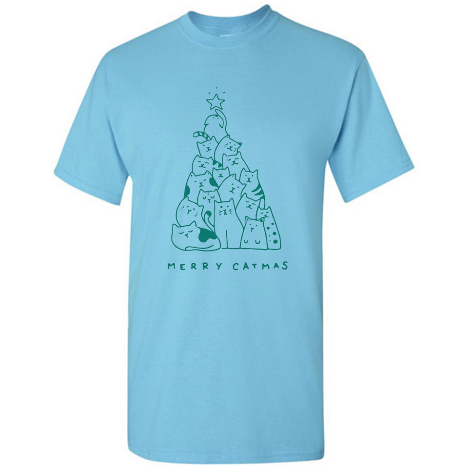 Merry Catmas Funny Cat Christmas Tree Sweatshirt - Shirt