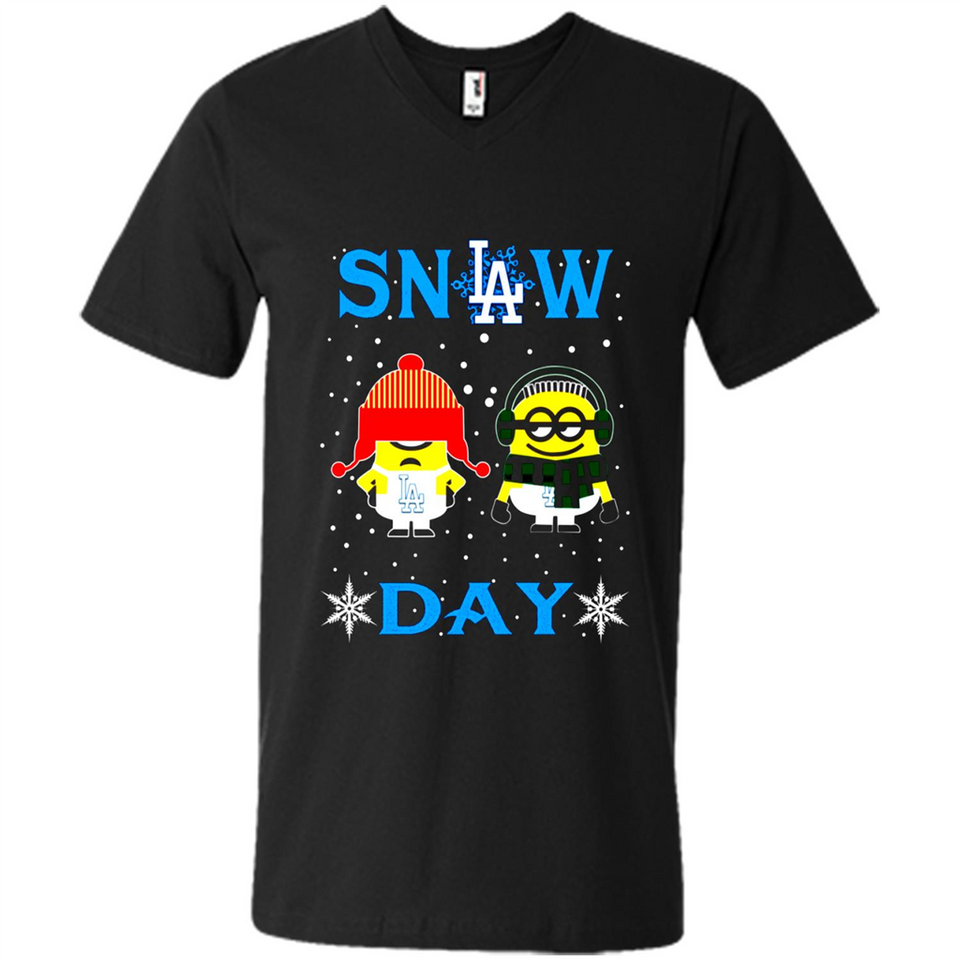 Snow Day Shirt For Los Angeles Dodgers Vs Minion Fans pingpong