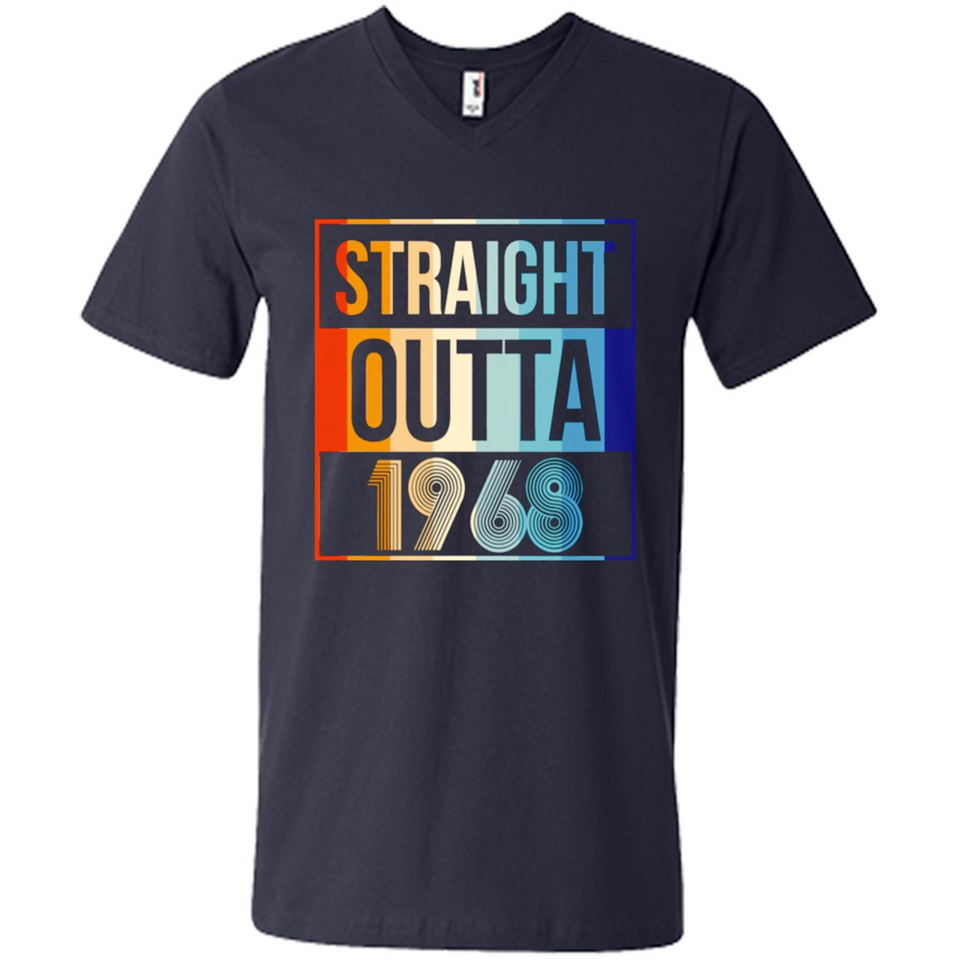 Retro Straight Outta 1968 50 Years Old - Men's V-Neck