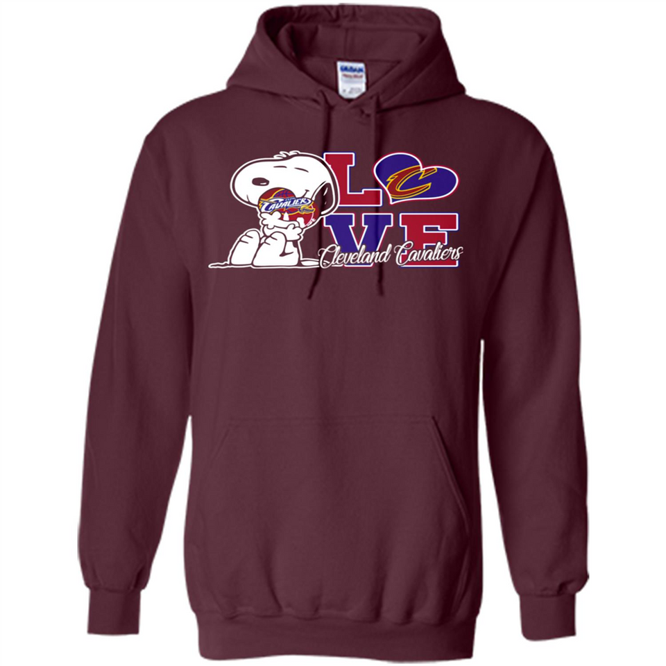 Snoopy loves NBA Cleveland Cavaliers - Hoodie
