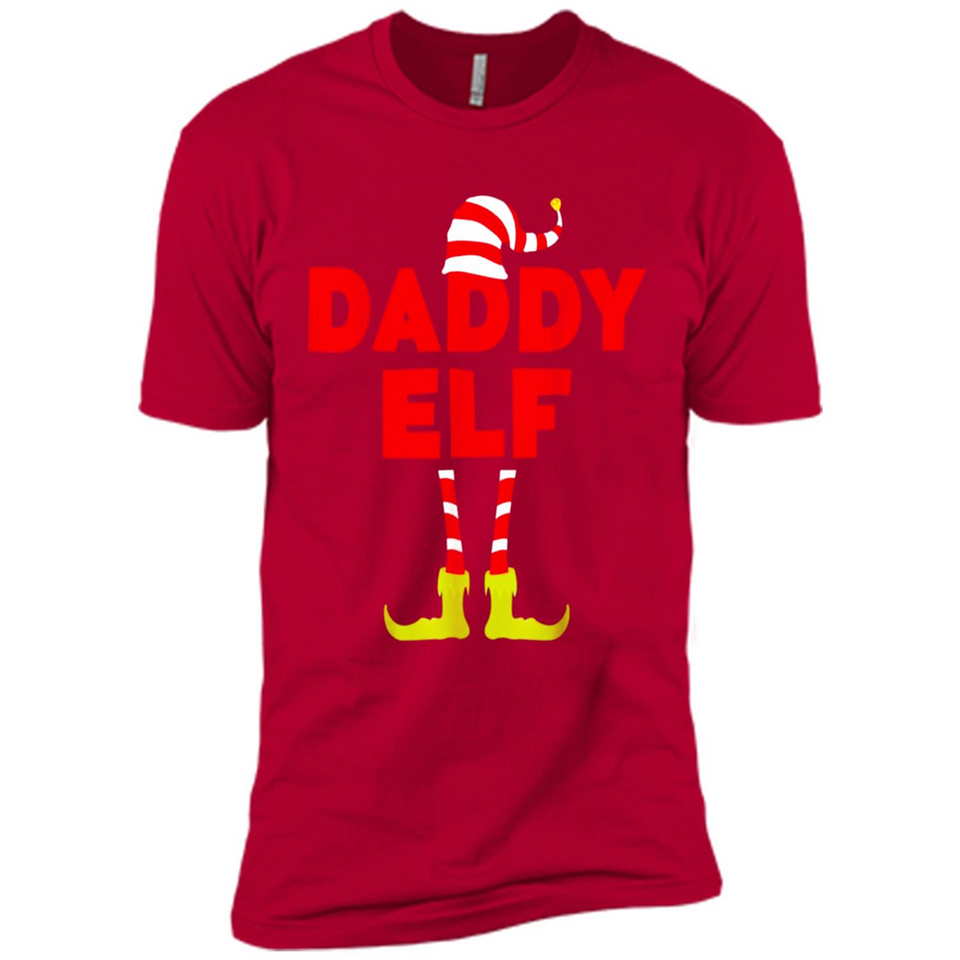 Mens Daddy Elf T-Shirt Funny Matching Christmas Costume - Premium Short Sleeve T-Shirt