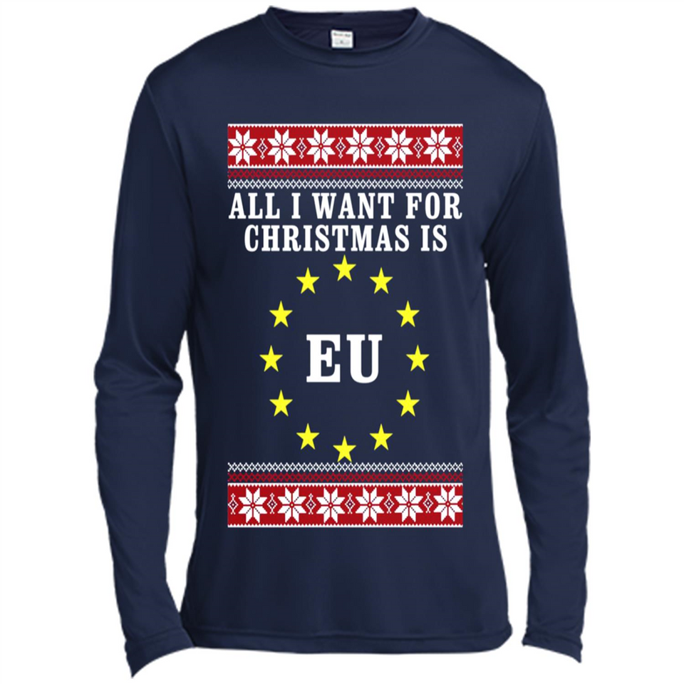 All I want for Christmas is EU ugly - Canvas Long Sleeve T-Shirt
