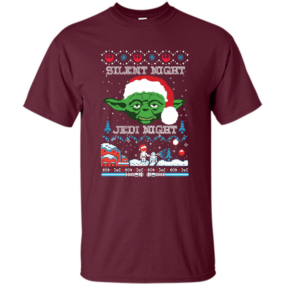 YODA SILENT NIGHT JEDI NIGHT CHRISTMAS UGLY SWEATER