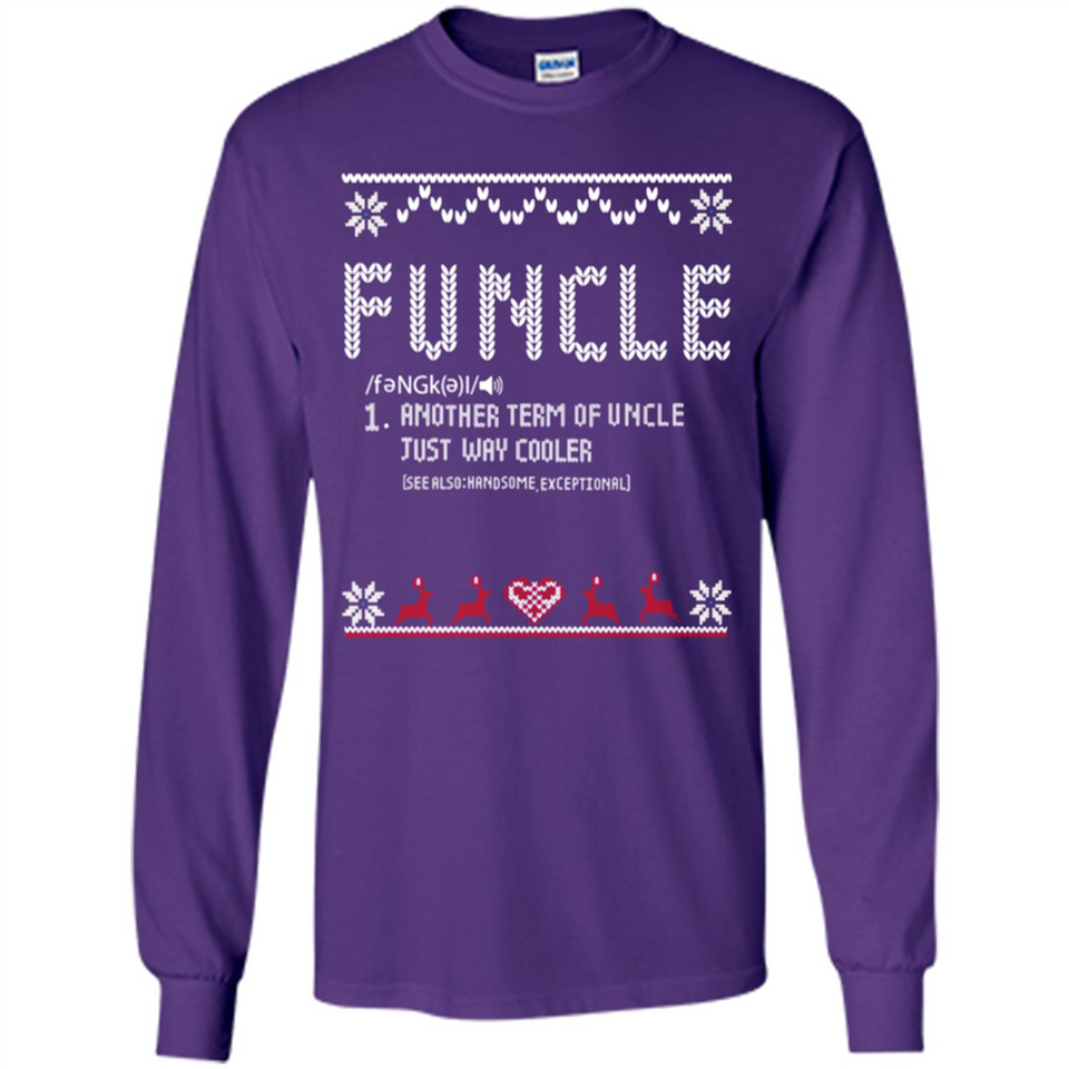Mens Christmas Funcle Definition - Long Sleeve T-Shirt