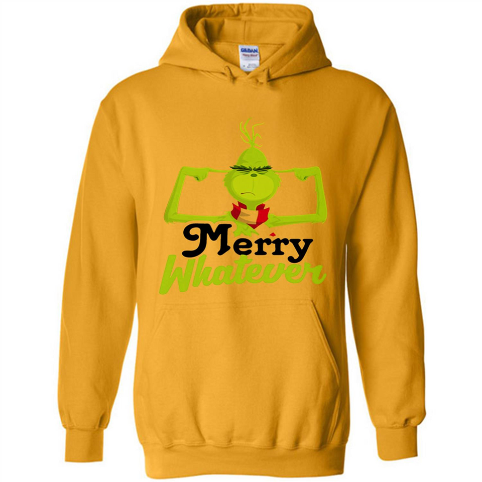 Grinch Merry Whatever Funny Christmas Sporty - Hoodie