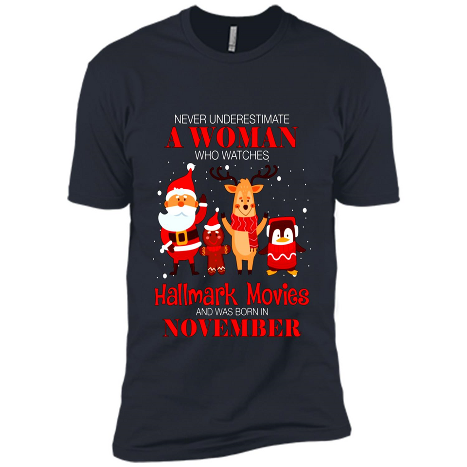 Never Underestimate A November Woman Watches Hallmark Movies Sweatshirt PINGPONG