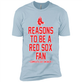 Reasons to be a Boston Red Sox Fan Complete List on Back - Premium Short Sleeve T-Shirt