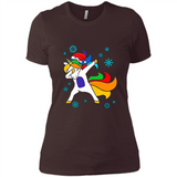 Christmas Dabbing Unicorn - Ladies' Boyfriend T-Shirt