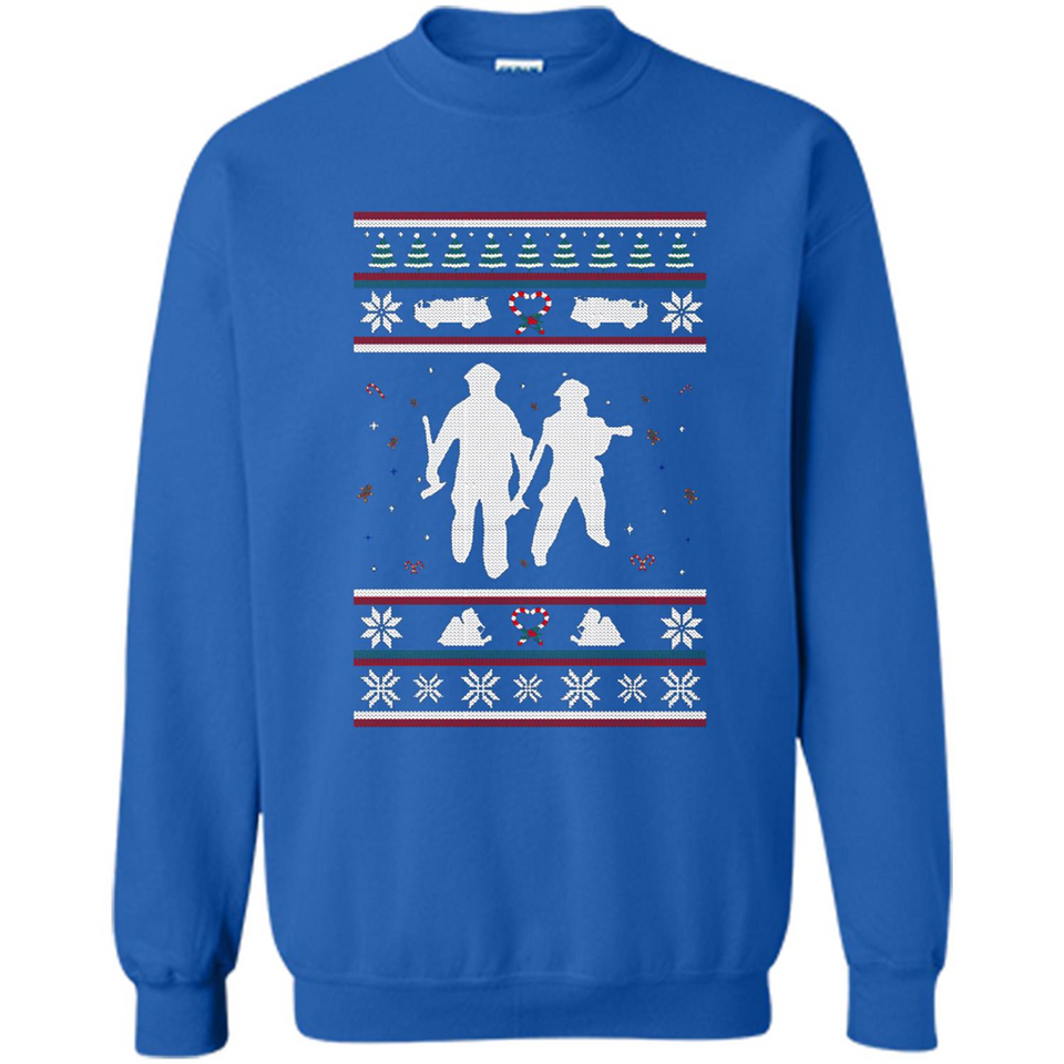 Christmas Ugly Sweater Firefighter Ugly Christmas Sweater - Sweatshirt