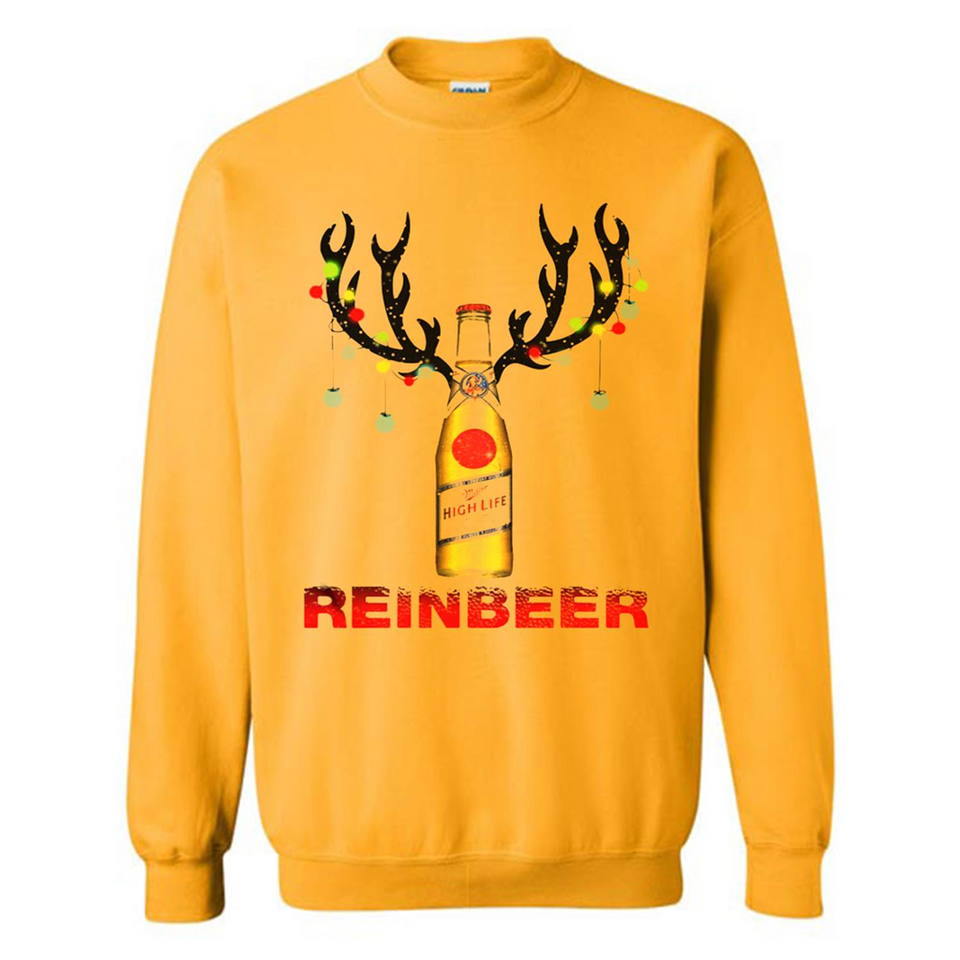 Miller High Life beer reinbeer Christmas - Sweatshirt