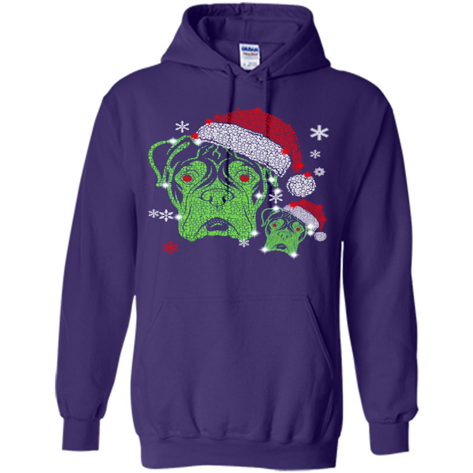 Boxer Dog diamond Christmas - Hoodie