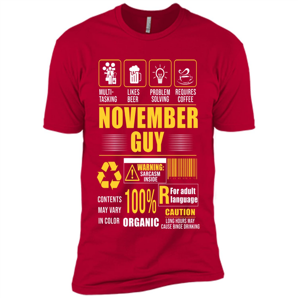 November Guy Multitasking - Premium Short Sleeve T-Shirt