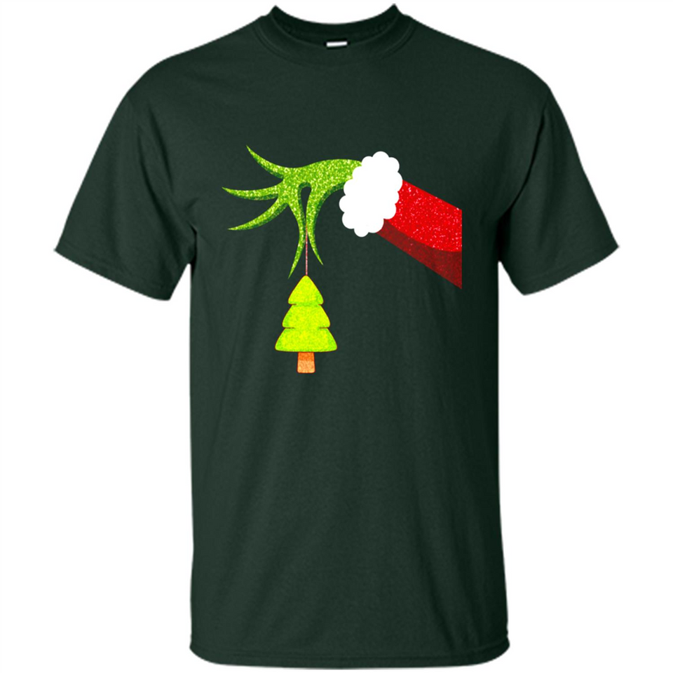 Funny Grinch Hand Holding Christmas Tree Ornament Christmas PING PONG