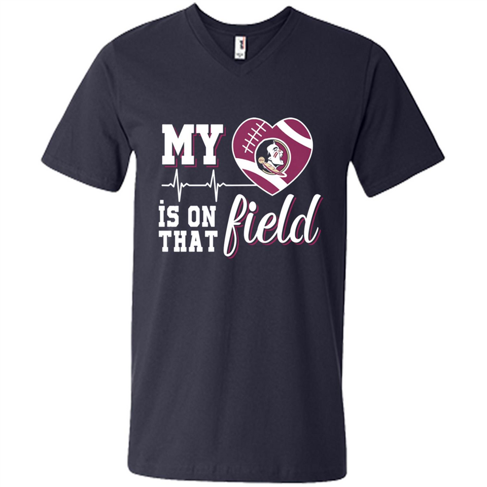 Florida State Seminoles Football My Heart is on that Field - Men's V-Neck