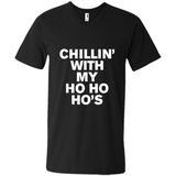 Chillin With My Ho Ho Ho's Funny Christmas - Men's V-Neck