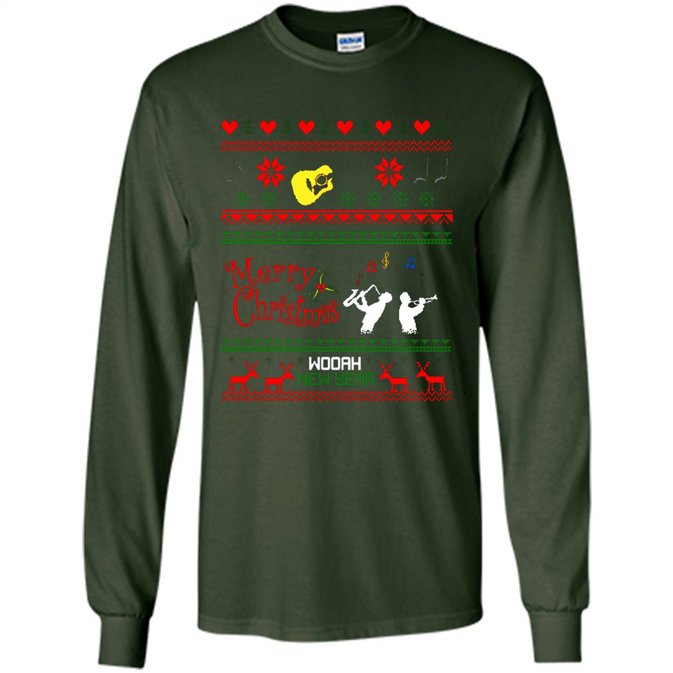 Music Ugly Christmas SweatShirt - Long Sleeve T-Shirt
