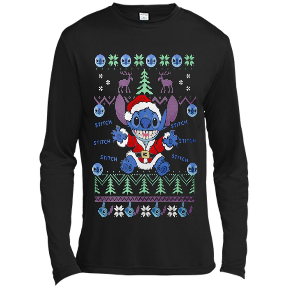Stitch ugly christmas sweater - Canvas Long Sleeve T-Shirt