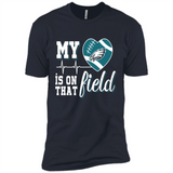 Philadelphia Eagles Football My Heart is on that Field - Premium Short Sleeve T-Shirt