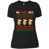 Patrick Mahomes Ma Ho Ho Homes Christmas sweatshirt PINGPONG - Ladies' Boyfriend T-Shirt