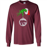 Amazing Kansas State Wildcats Glitter Grinch Monogram Ornament Christmas Gift - Long Sleeve T-Shirt