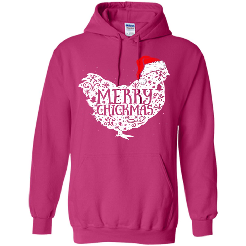 Chicken Christmas T Shirt Merry Chickmas Santa Claus Gifts - Hoodie