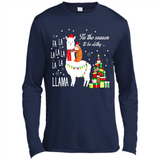 Llama Tis the season to be slothy Christmas sweatshirt PINGPONG - Canvas Long Sleeve T-Shirt