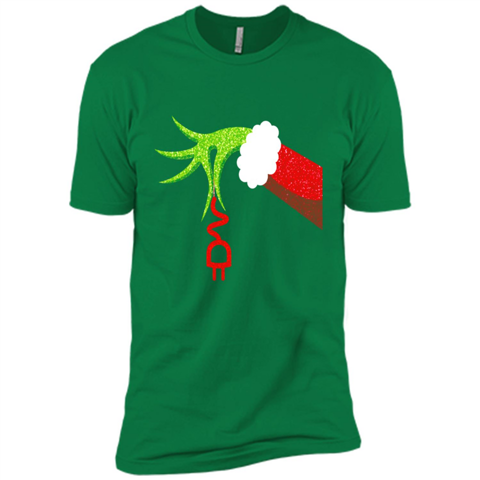 Funny Grinch Hand Holding Electrician Ornament Christmas PING PONG