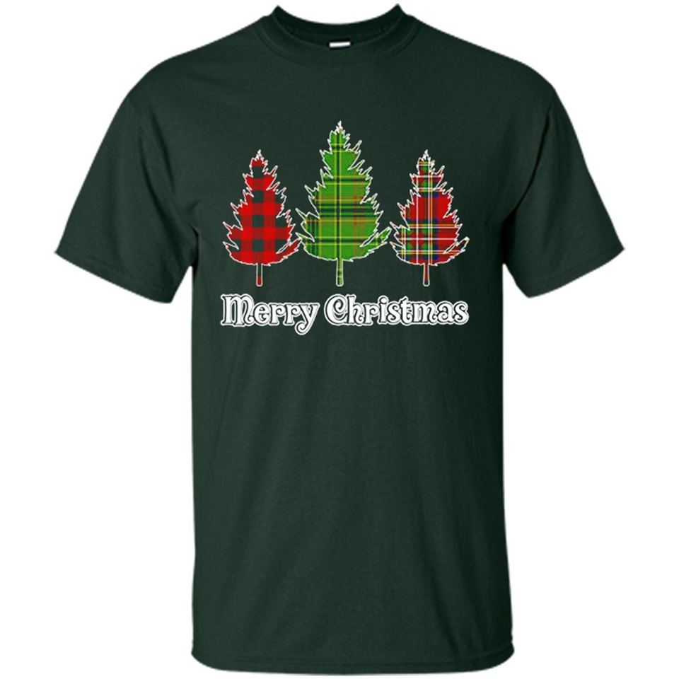 Plaid Christmas Tree Shirt Merry Christmas Plaid is Rad