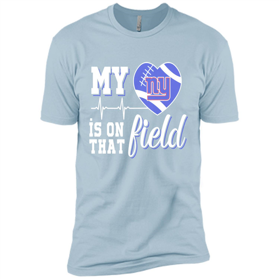 New York Giants Football My Heart is on that Field - Premium Short Sleeve T-Shirt