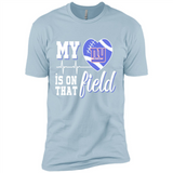 New York Giants Football My Heart is on that Field - Premium Short Sleeve T-Shirt