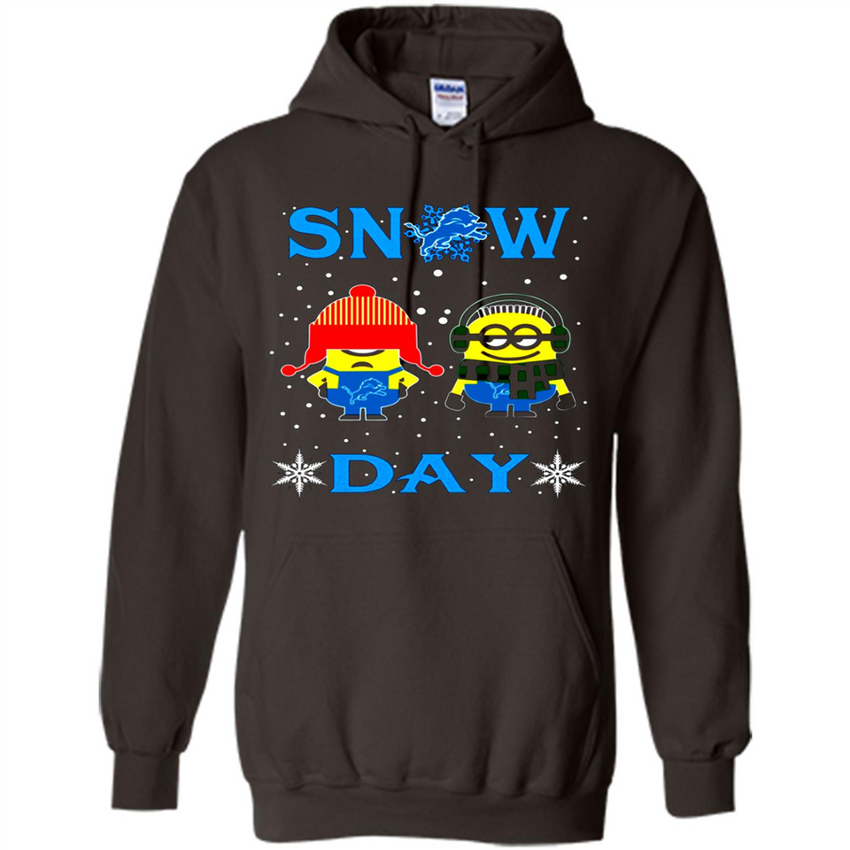 Snow Day Shirt For Detroit Lions Vs Minion Fans pingpong
