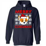 Funny Christmas Santa Corgi Dog Merry Corgmas - Hoodie