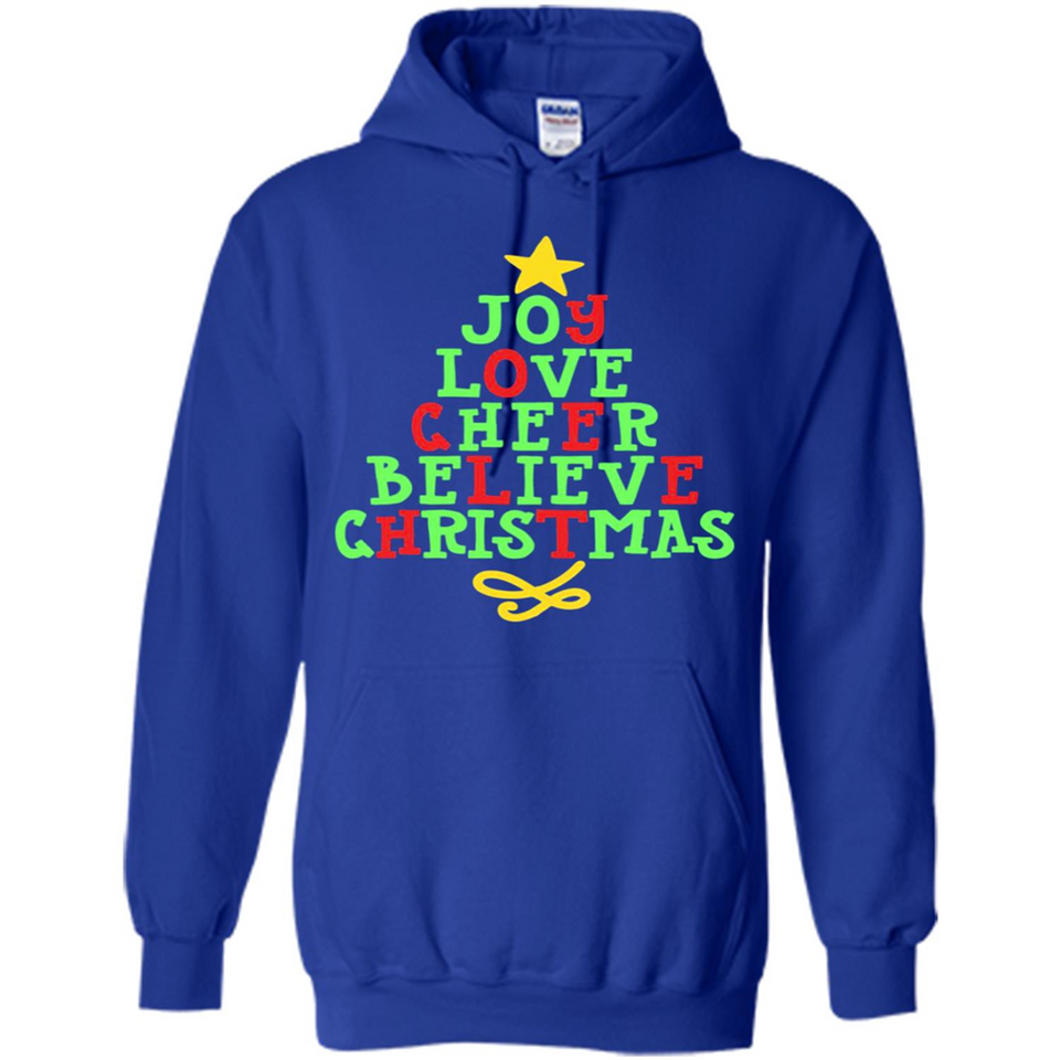 Joy Love Cheer Believe Christmas Tree