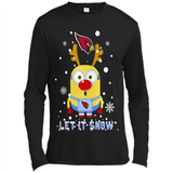 Minion Arizona Cardinals Ugly Christmas Sweater Let it Snow - Canvas Long Sleeve T-Shirt