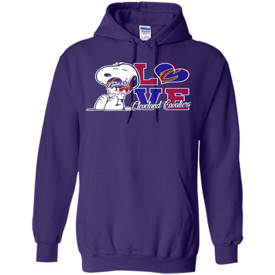 Snoopy loves NBA Cleveland Cavaliers - Hoodie