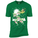 Hummingbird Santa Sleigh - Premium Short Sleeve T-Shirt