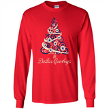 Dallas Cowboys NFL Football Team Logo Christmas Tree T-Shirt - Long Sleeve T-Shirt