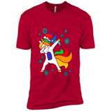 Christmas Dabbing Unicorn - Premium Short Sleeve T-Shirt