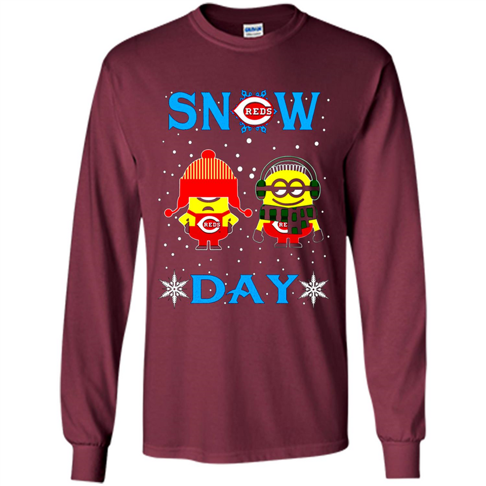 Snow Day Shirt For Cincinnati Reds Vs Minion Fans pingpong