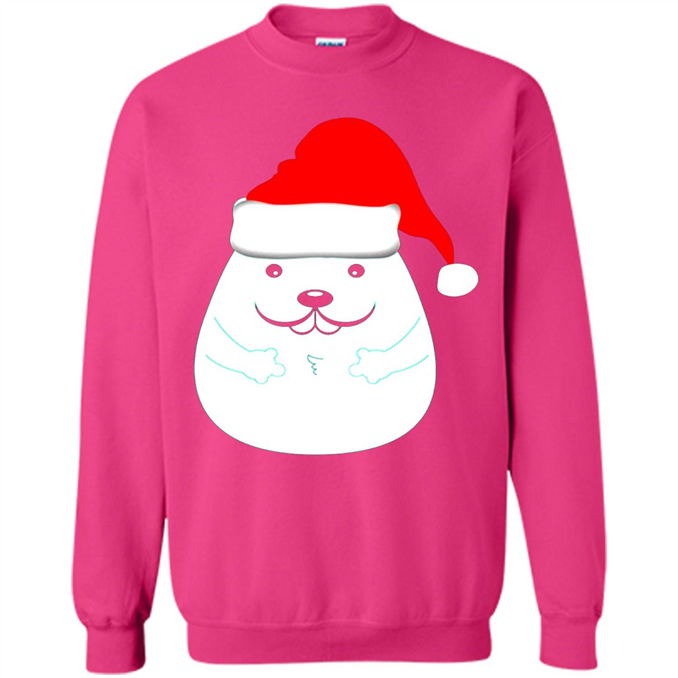 Funny Hamster Christmas t-shirt Santa Hat - Sweatshirt