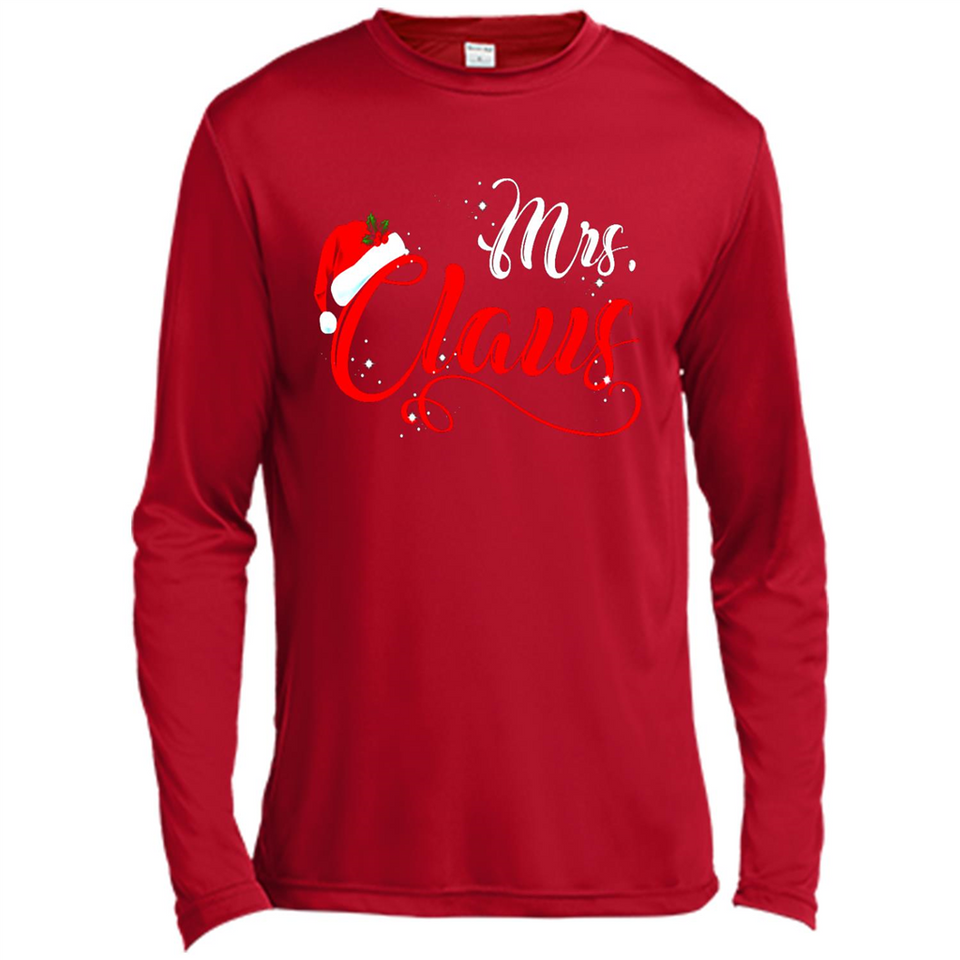 Mrs. Claus Santa Claus Merry Xmas T-Shirt - Canvas Long Sleeve T-Shirt