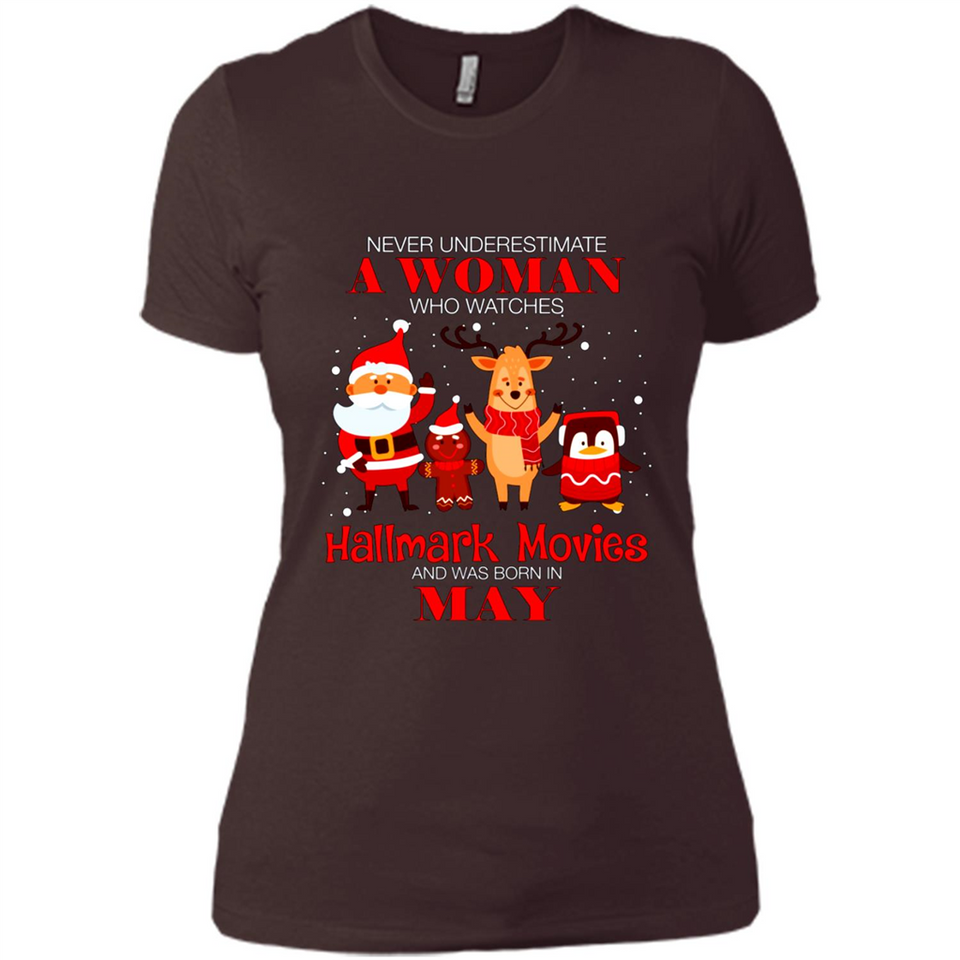 Never Underestimate A May Woman Watches Hallmark Movies Sweatshirt PINGPONG