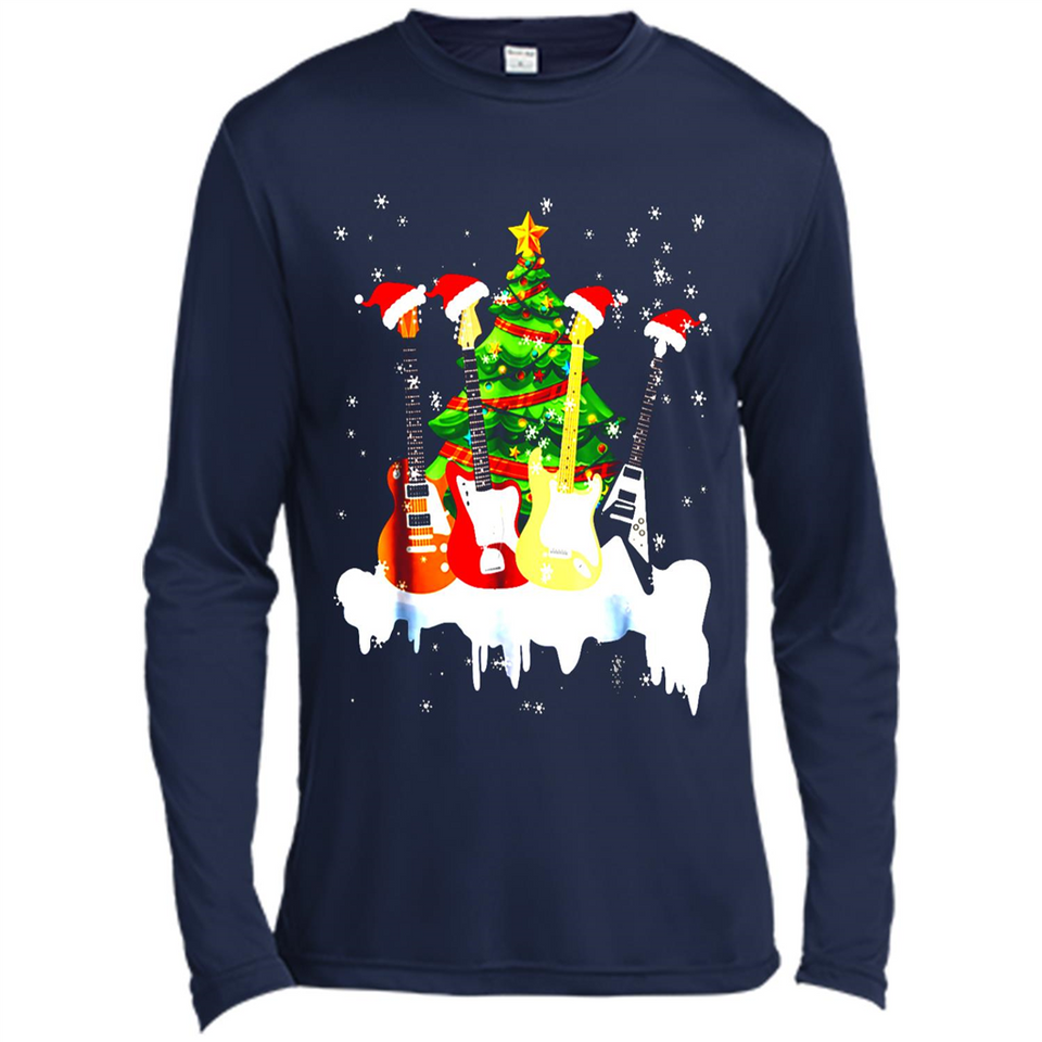 Santa Hat Electric Guitar Classical Guitar Christmas shirt Ladies' Boyfriend