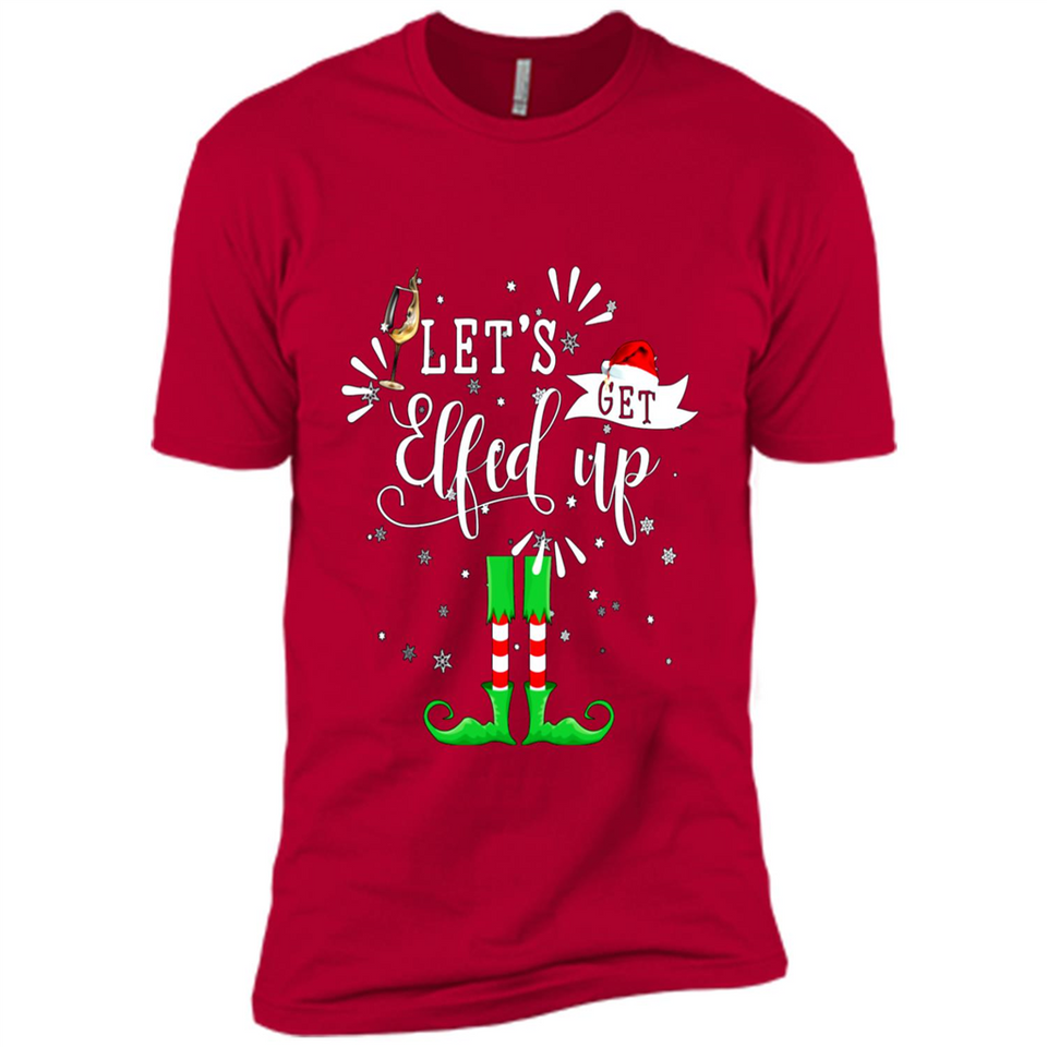 Let's Get Elfed Up Funny Drinking Wine Christmas Elf PINGPONG
